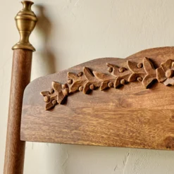 Gloria Carved Wood and Brass Decorative Ladder