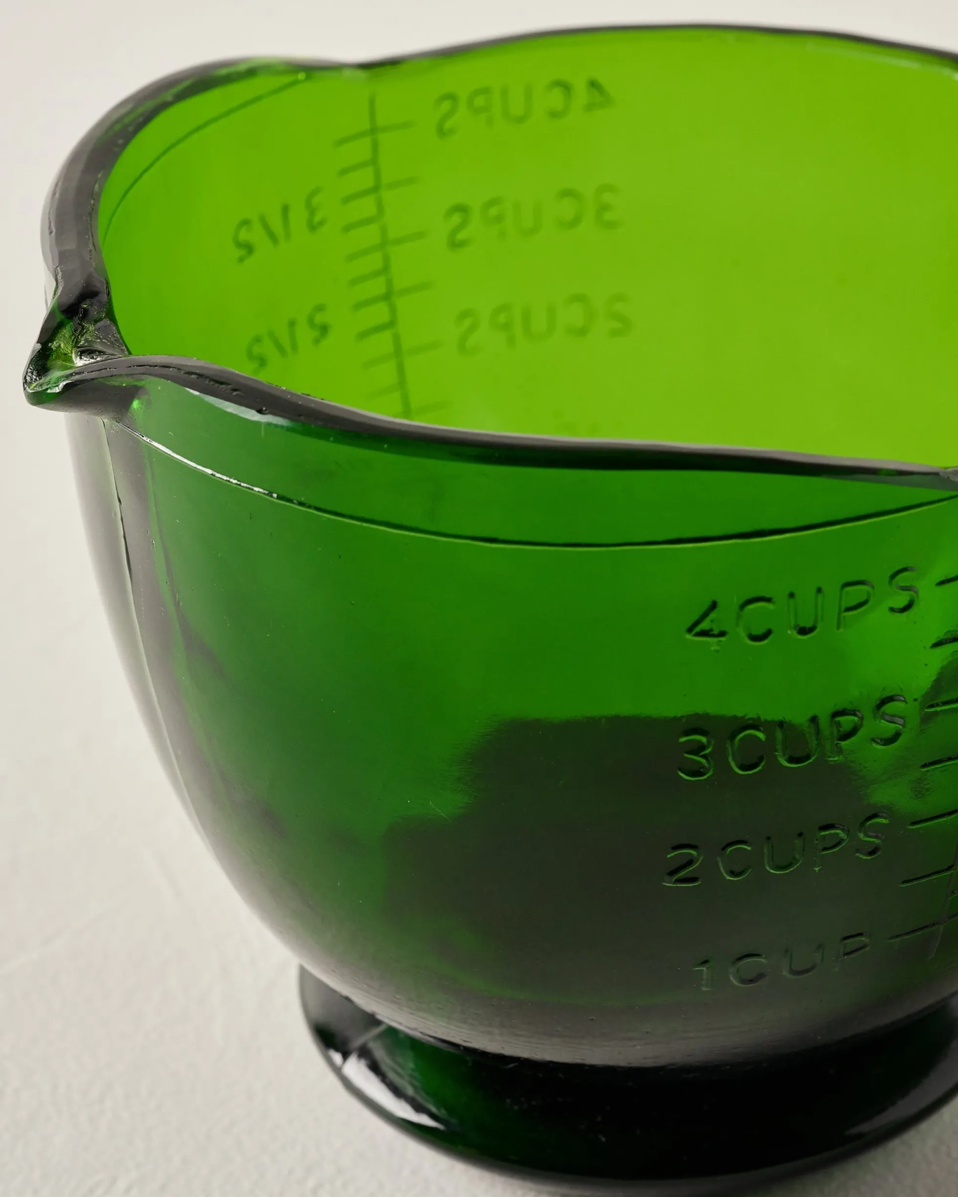 Green Glass 4 Cup Measuring Cup