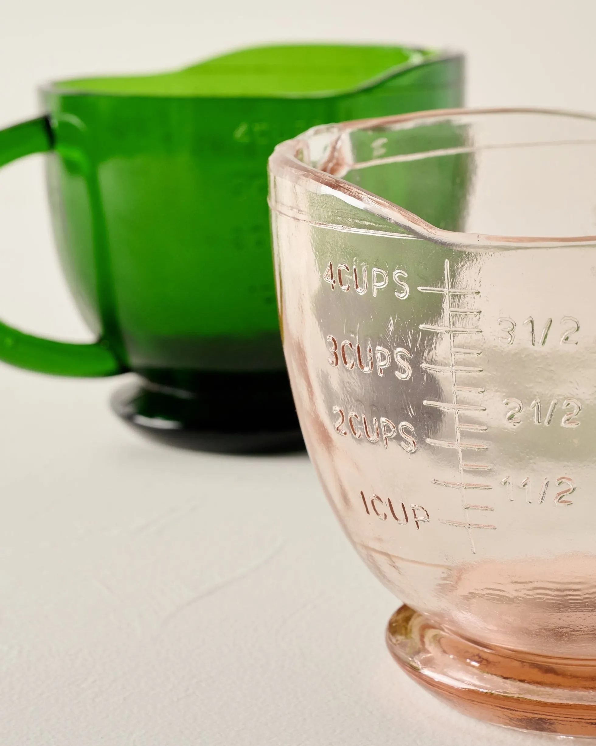 Green Glass 4 Cup Measuring Cup