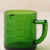 Green Glass One Cup Measuring Cup