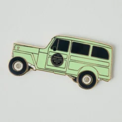 Green Jeep Colored Enamel Magnet