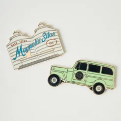 Green Jeep Colored Enamel Magnet
