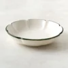 Green Luna Scalloped Pasta Bowl