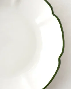 Green Luna Scalloped Pasta Bowl