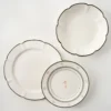 Green Luna Scalloped 3-Piece Place Setting