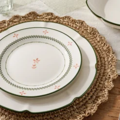 Green Luna Scalloped 3-Piece Place Setting
