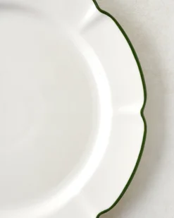 Green Luna Scalloped Plate