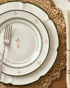Green Luna Scalloped Plate