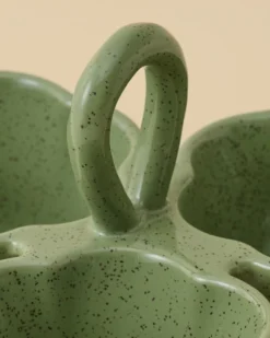 Green Scalloped Trio Snack Bowl
