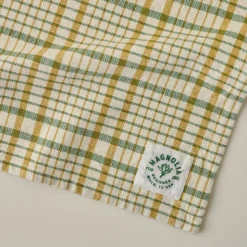 Green Windowpane Plaid Tea Towel
