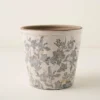 Grey and White Distressed Planter