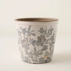 Grey and White Distressed Planter
