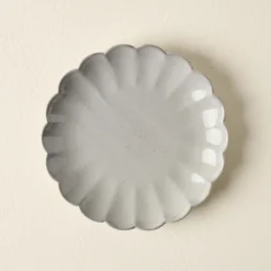 Grey Scalloped Plate