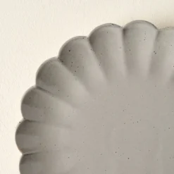 Grey Scalloped Plate