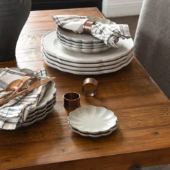 Grey Scalloped Plate