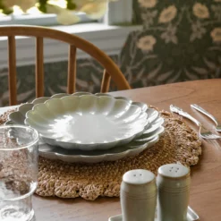 Grey Scalloped Plate