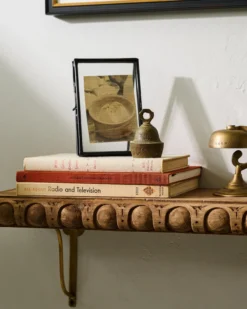 Griffin Hand Carved Wood Shelf