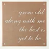 Grow Old Along With Me Sign