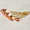 Hammered Copper and Gold Measuring Spoons
