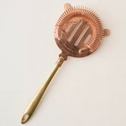Hammered Copper and Gold Strainer