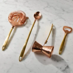 Hammered Copper and Gold Strainer