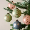 Hand-Painted Glass Ornament, Set of 6