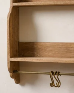 Hannon Wood and Brass Display Shelf
