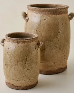Hanson Crackle Handled Vase
