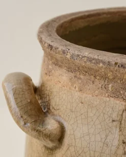 Hanson Crackle Handled Vase