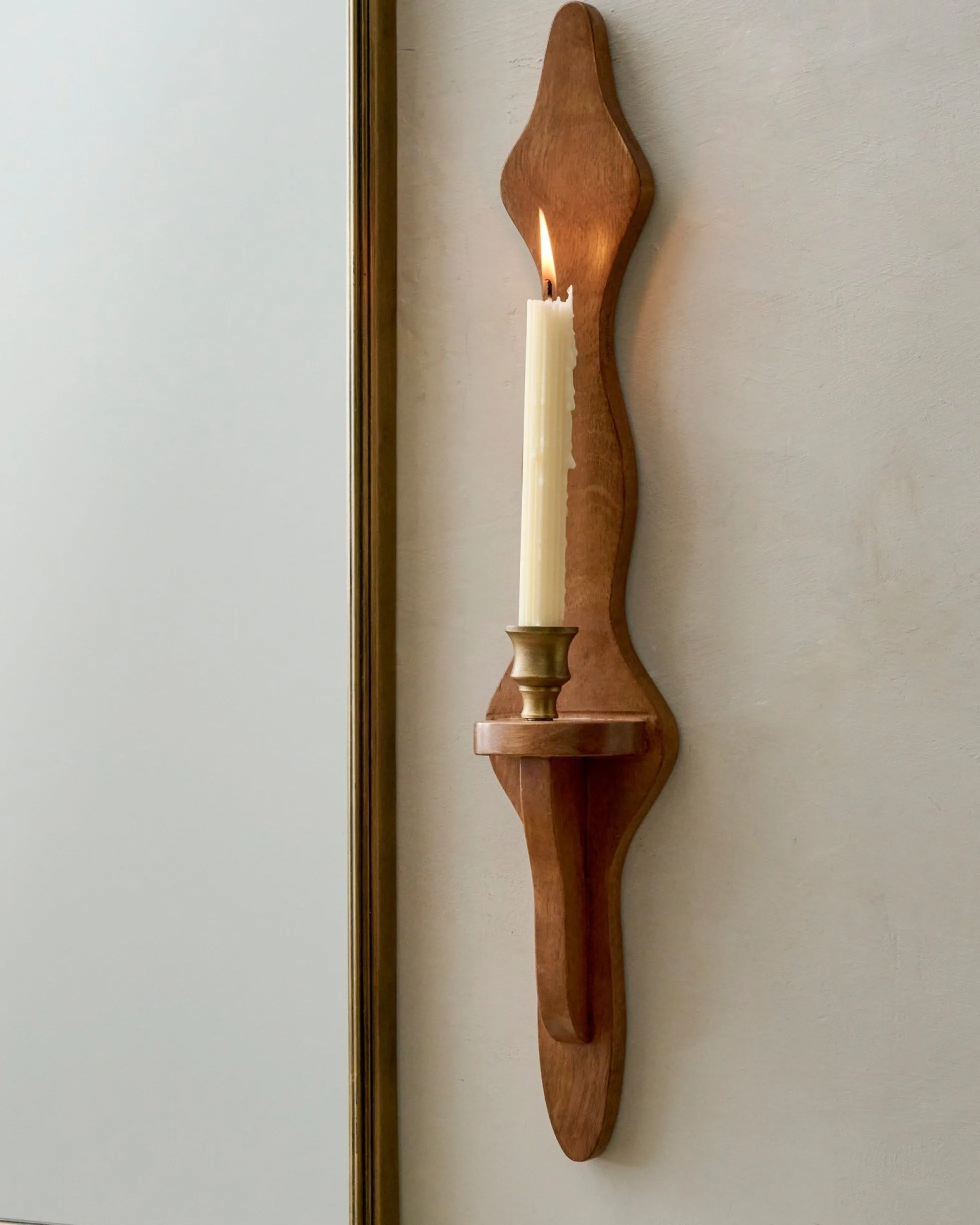 Hayes Wooden Wall Sconce, Set of Two