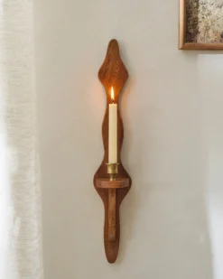 Hayes Wooden Wall Sconce, Set of Two