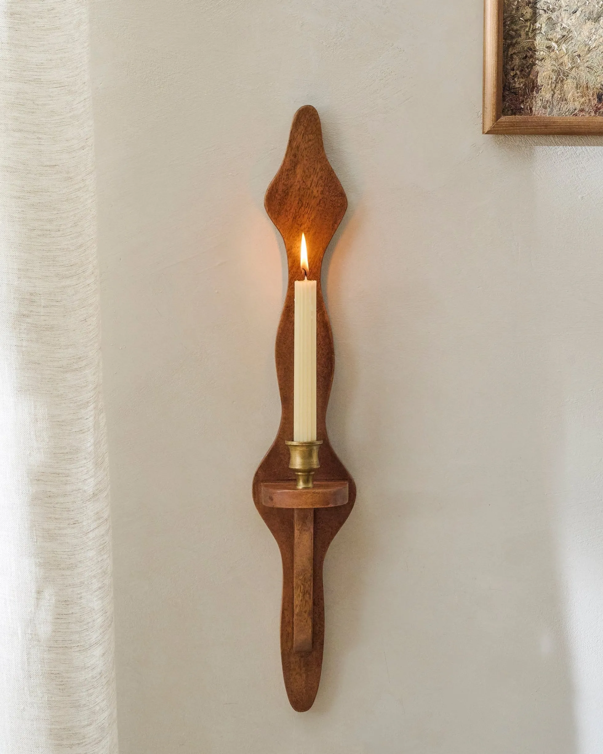 Hayes Wooden Wall Sconce, Set of Two