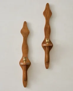 Hayes Wooden Wall Sconce, Set of Two