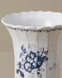 Heirloom Garden Navy Floral Footed Vase