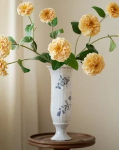 Heirloom Garden Navy Floral Footed Vase