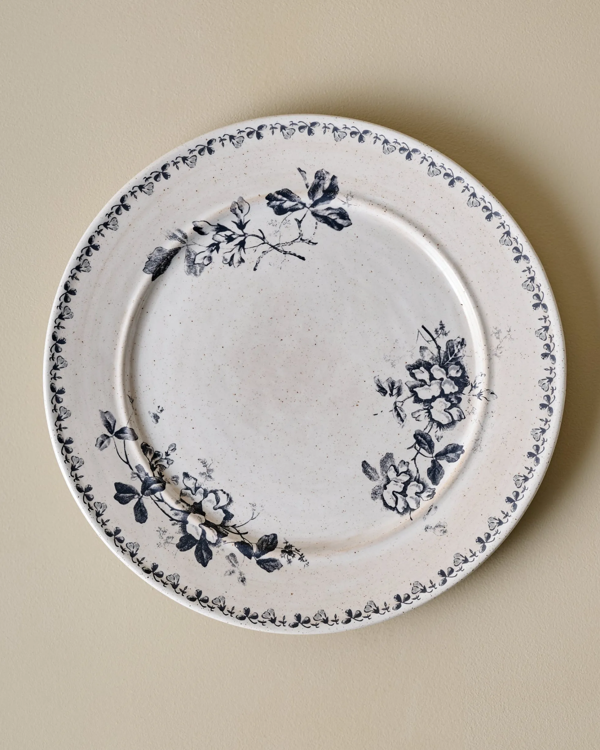 Heirloom Garden Navy Floral Plate