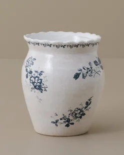 Heirloom Garden Navy Floral Vase