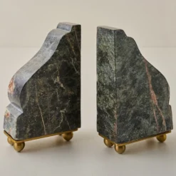 Henry Marble and Brass Bookends