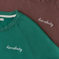 Homebody Posy Green Crewneck Loungewear Set