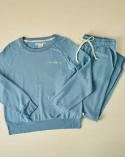 Homebody Steel Blue Crewneck Loungewear Set