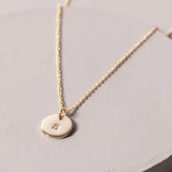 Initial Disc Necklace