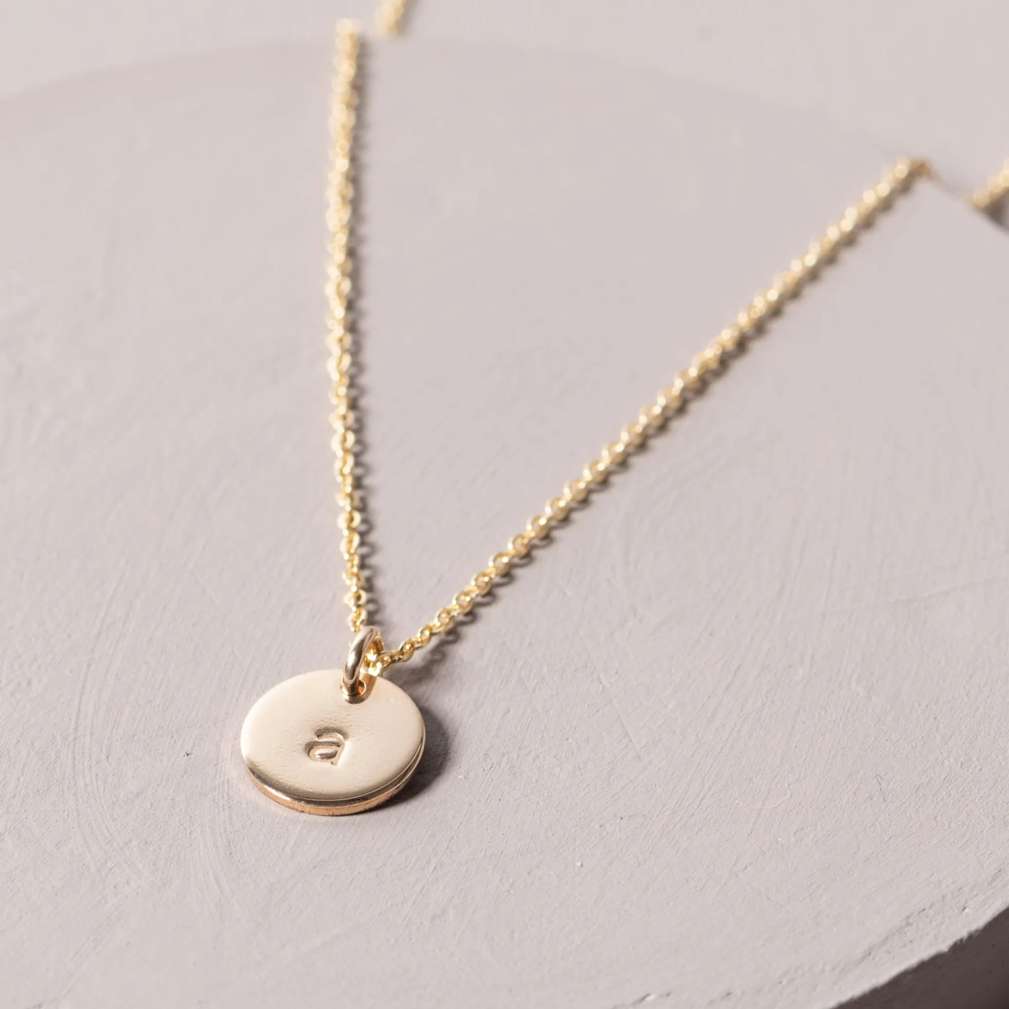 Initial Disc Necklace