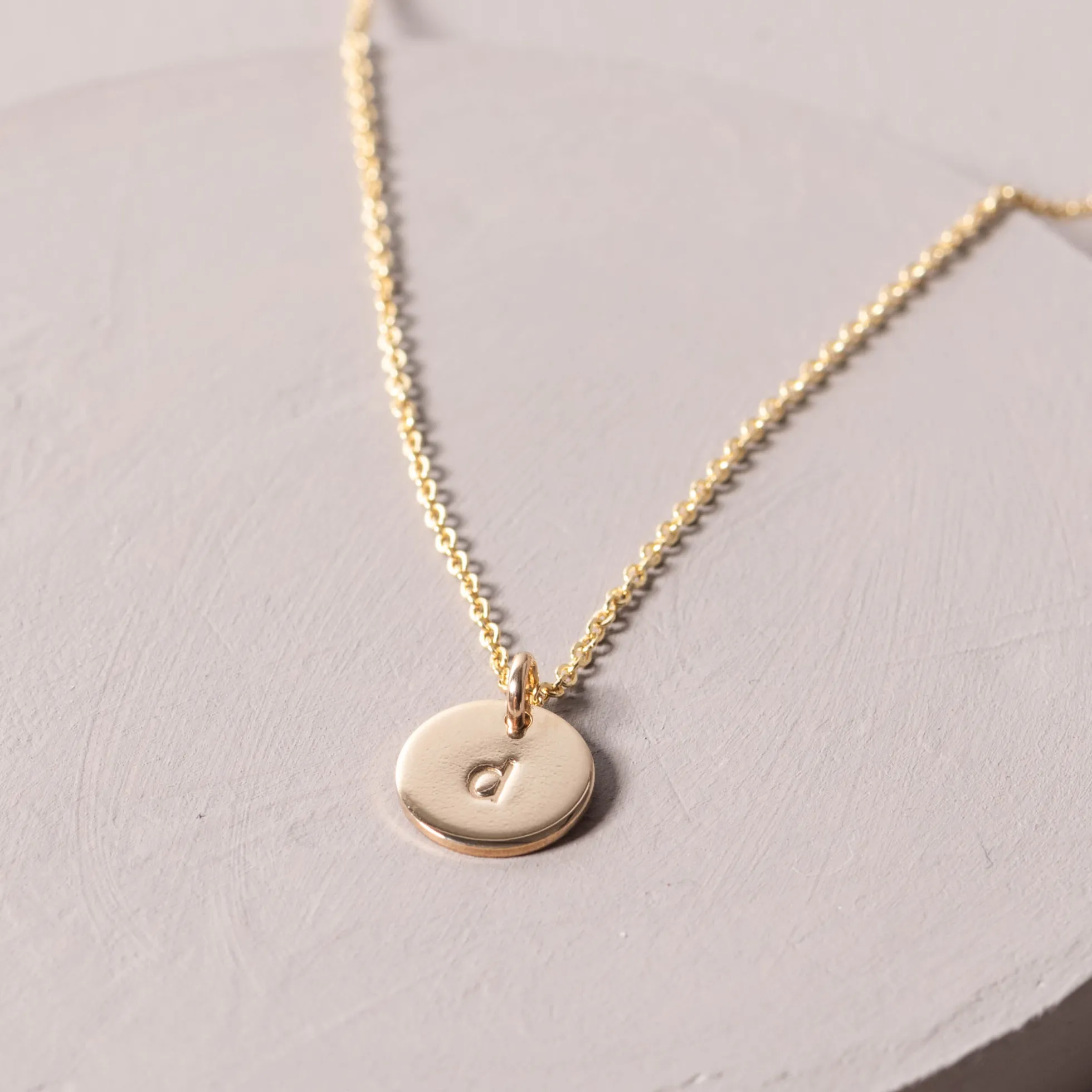 Initial Disc Necklace