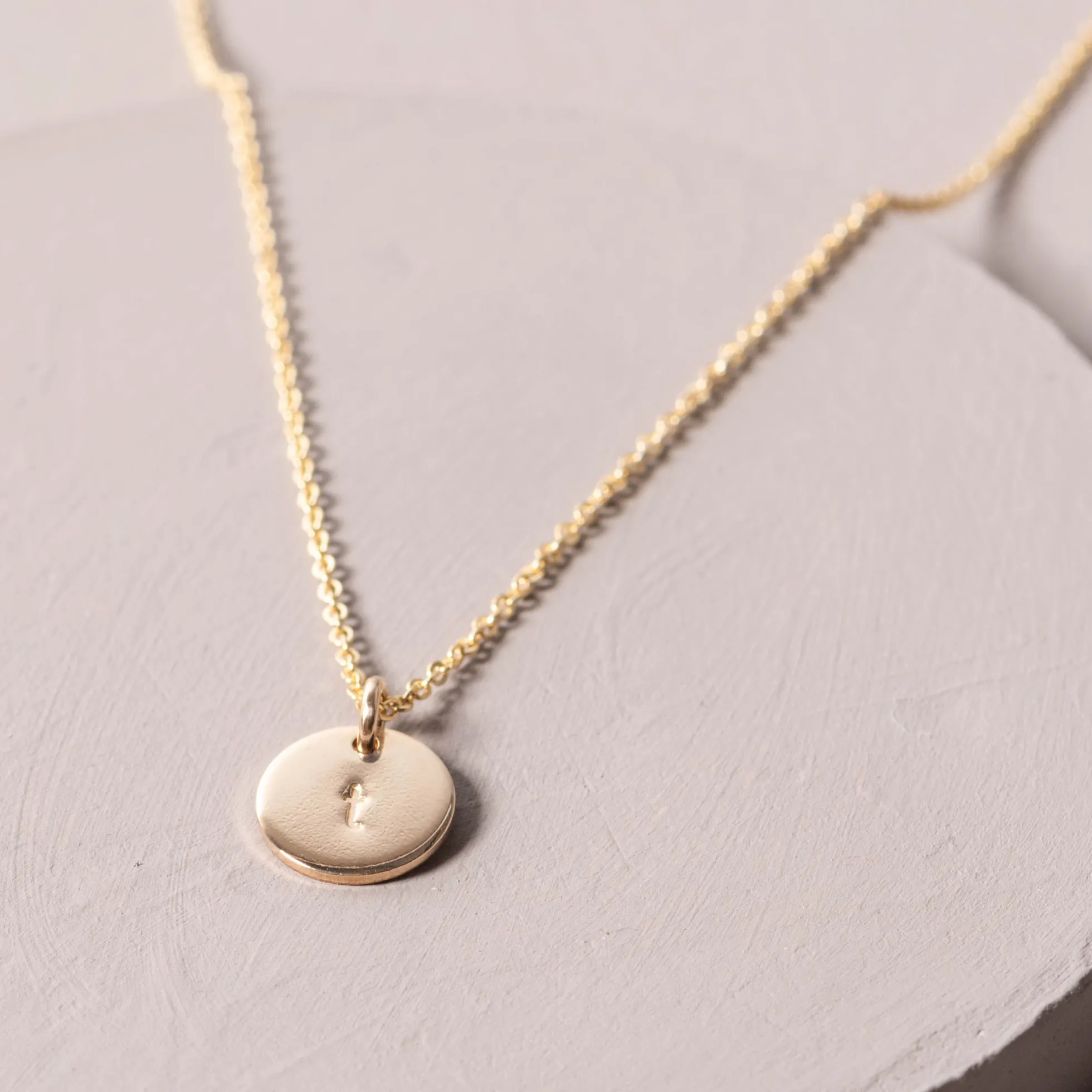 Initial Disc Necklace