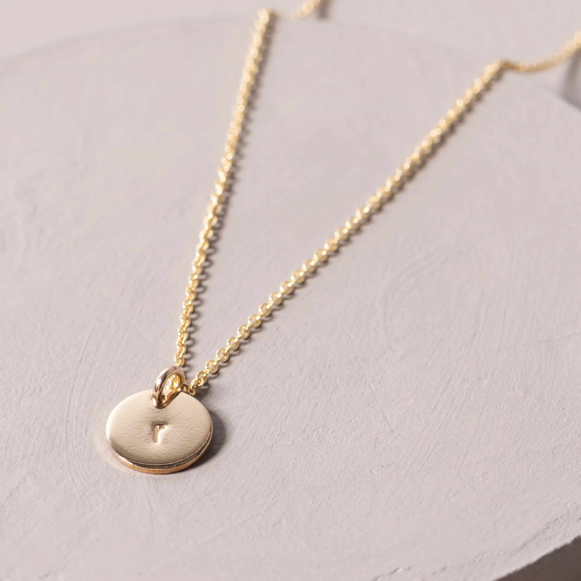 Initial Disc Necklace