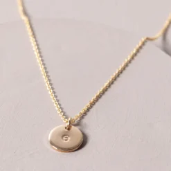 Initial Disc Necklace