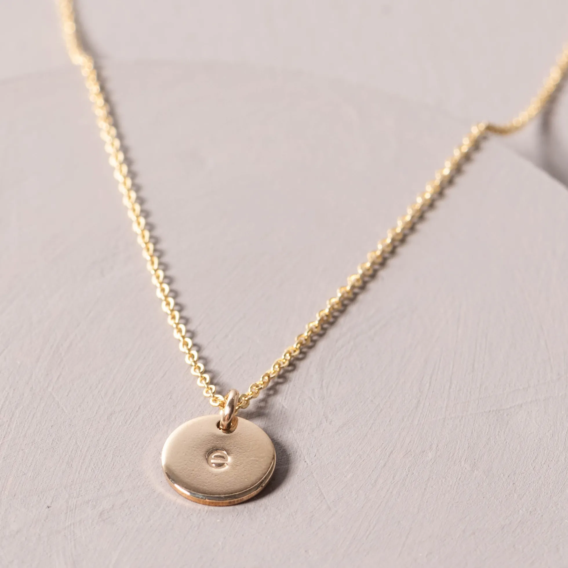 Initial Disc Necklace