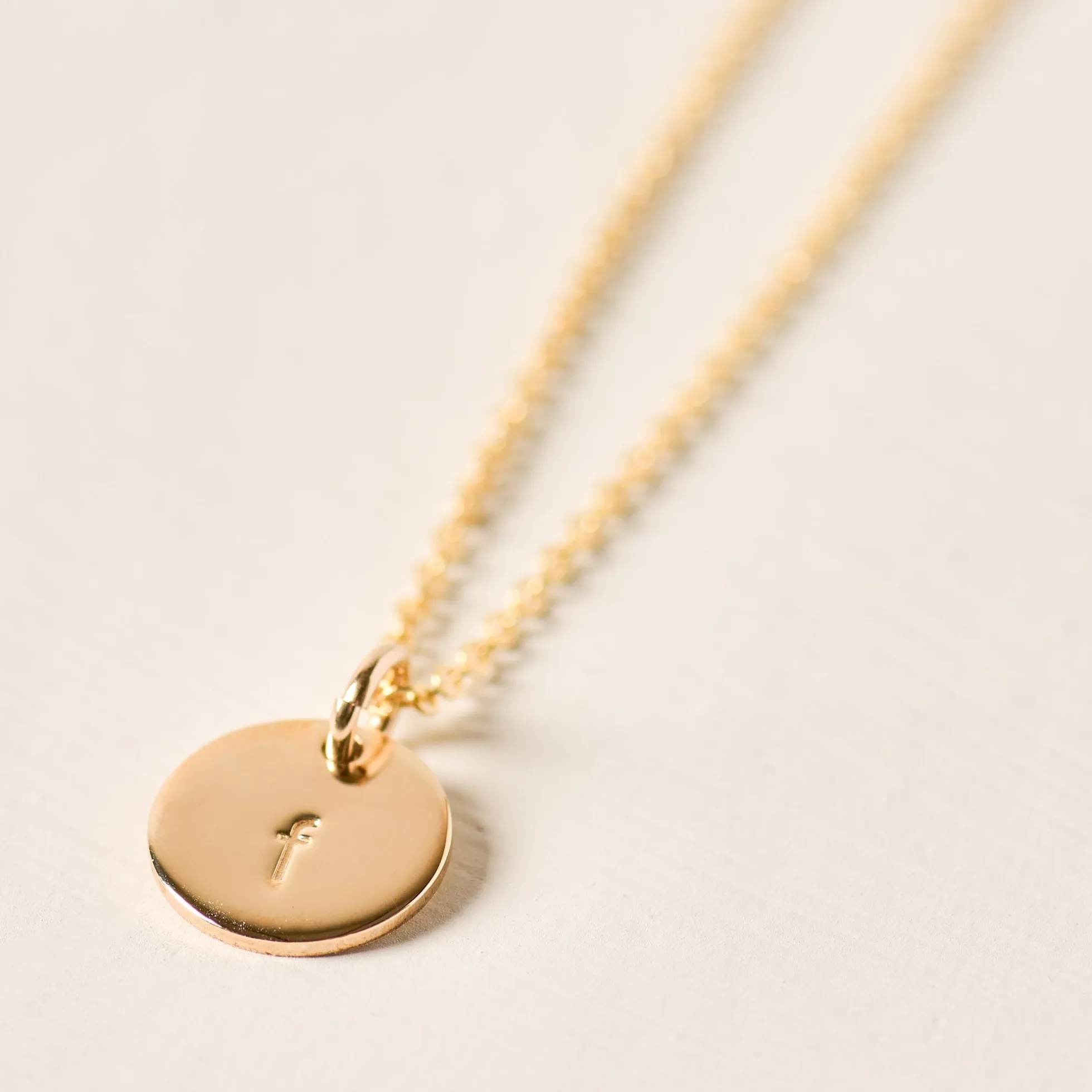 Initial Disc Necklace