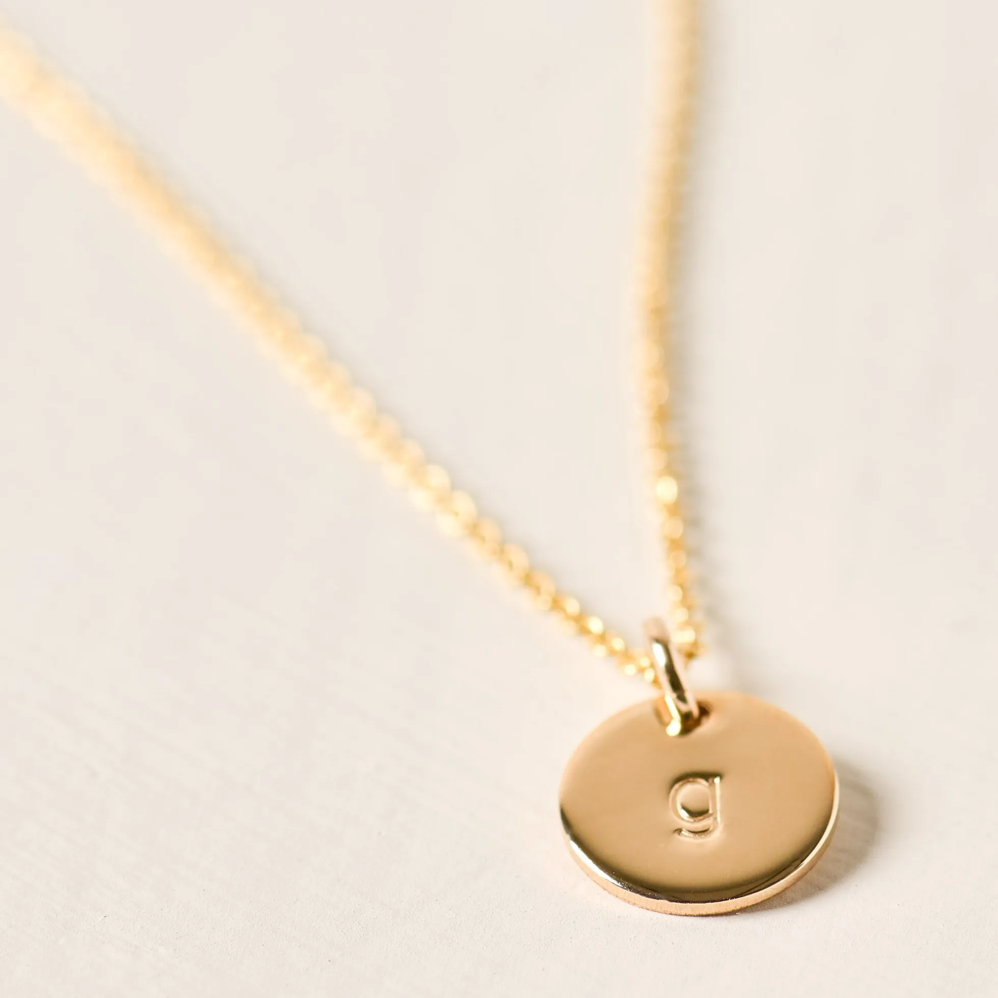 Initial Disc Necklace