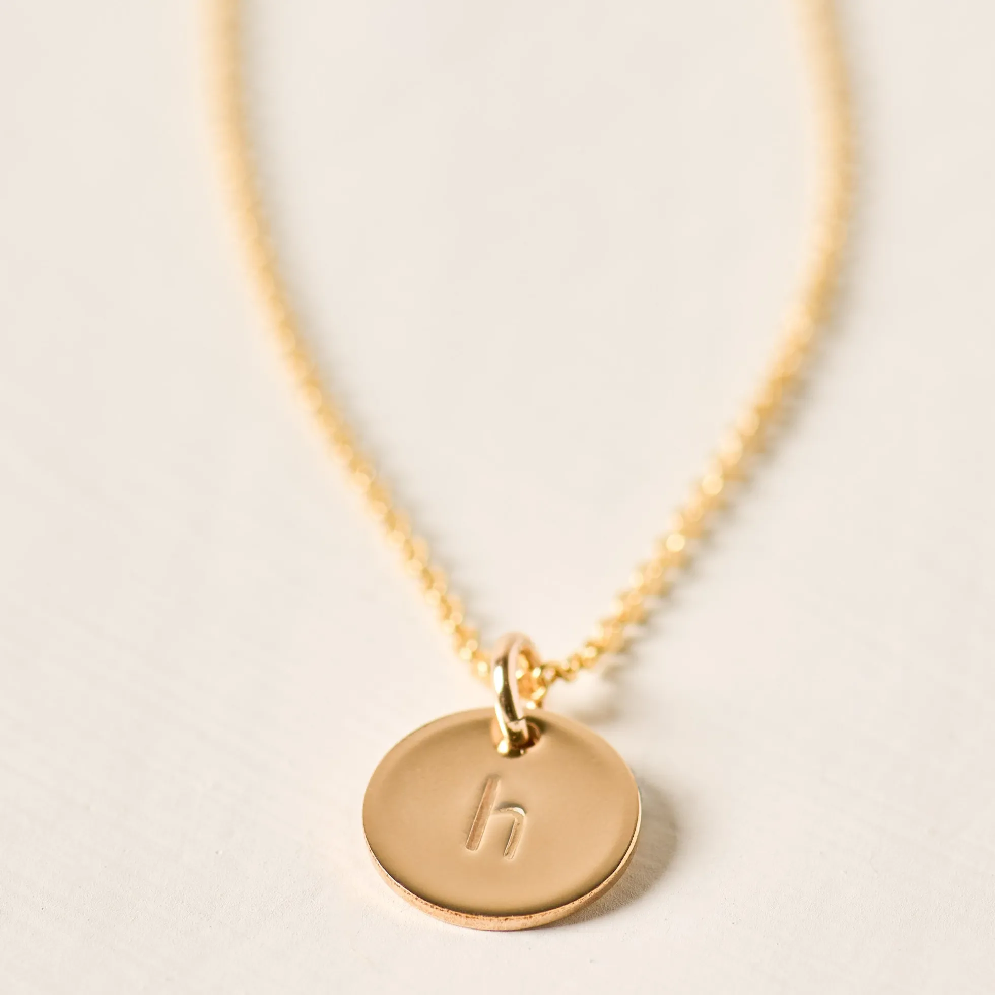 Initial Disc Necklace